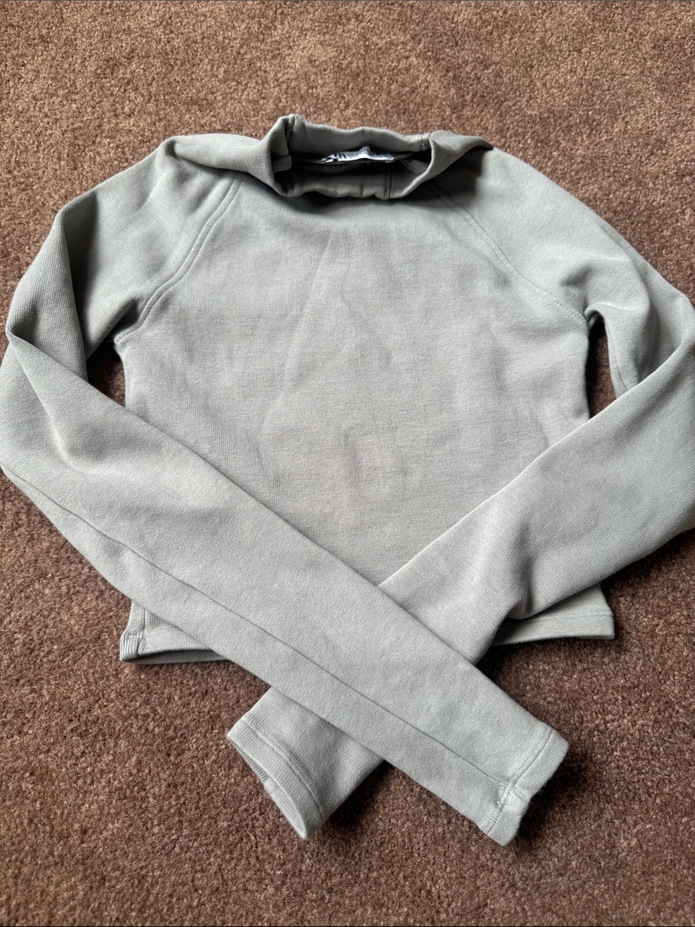 Zara Women's Long-Sleeve Lightweight Crewneck Sweater — Light Gray